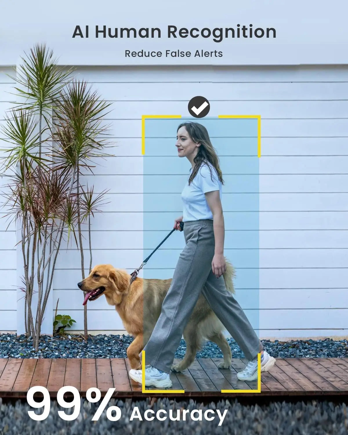 ieGeek 2K Wireless Security Camera Outdoor Colorful Night Vision, Rechargeable Battery CCTV Camera Systems, WiFi Home