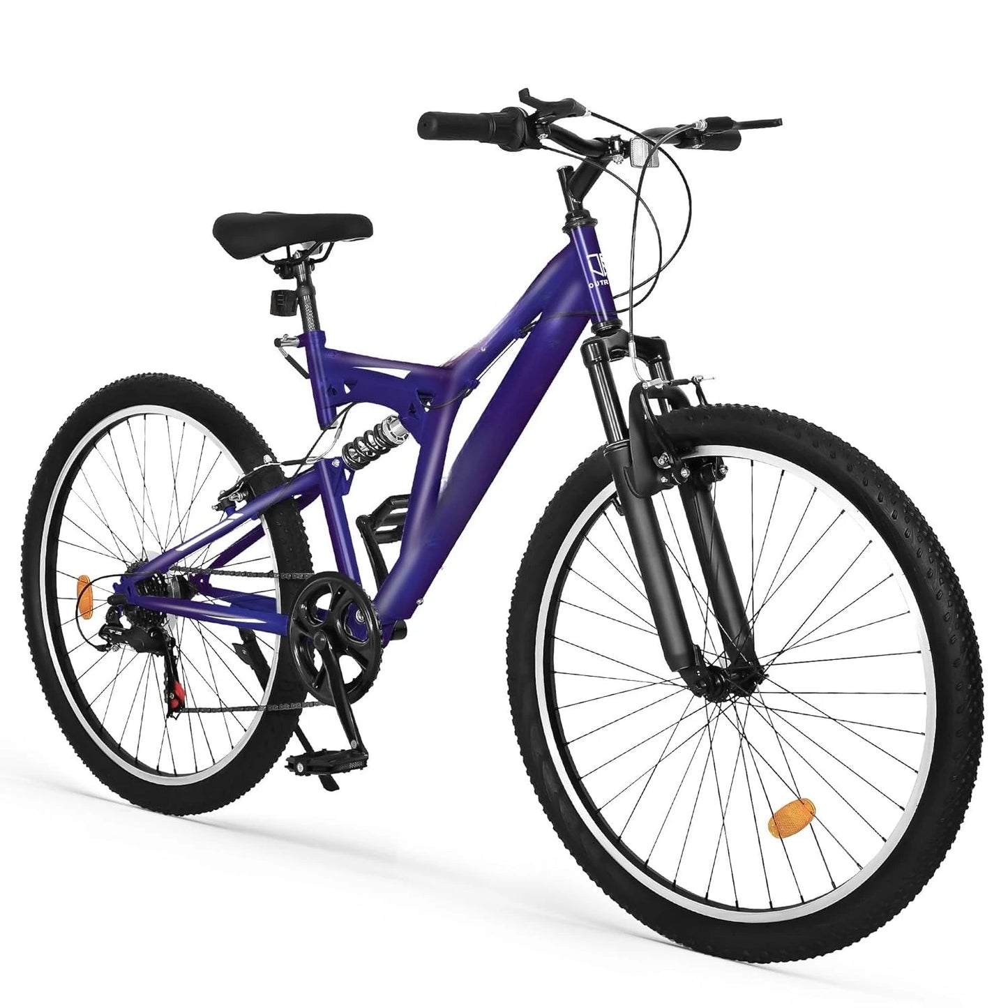 26 inch Mountain Bike, Outdoor Hybrid Bikes,7-Speed/High-Carbon Steel/Dual Full Suspension, for Men Women Adult,, Customized