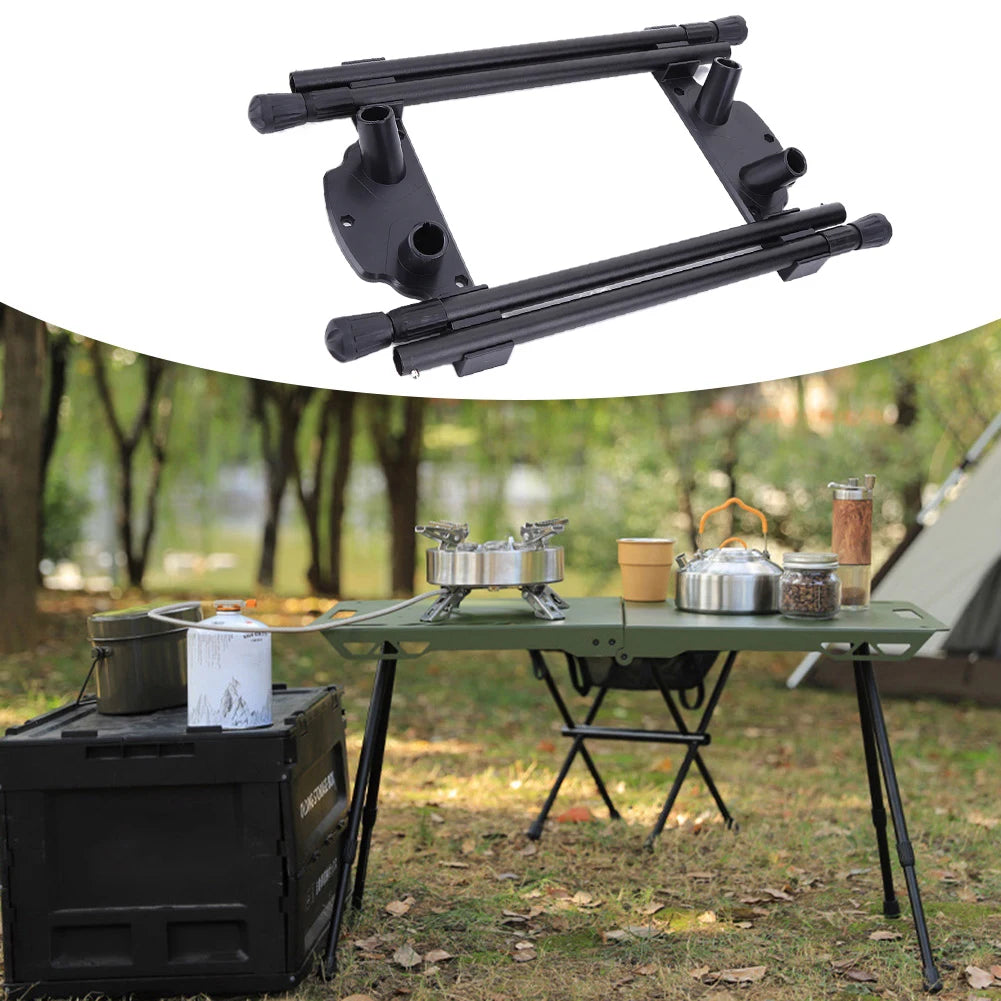 Folding Camping Table Legs Metal Foldable Table Legs Adjustable Height Workbench Legs DIY Camping Equipment Outdoor Travel