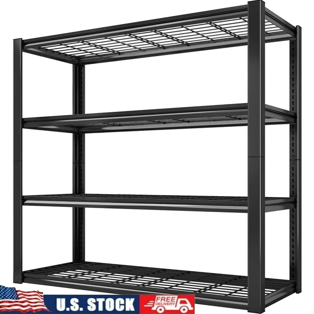 Heavy Duty Garage Shelving 2240LBS Load Capacity 4 Tier Adjustable Metal Storage Rack Basement Pantry Organization
