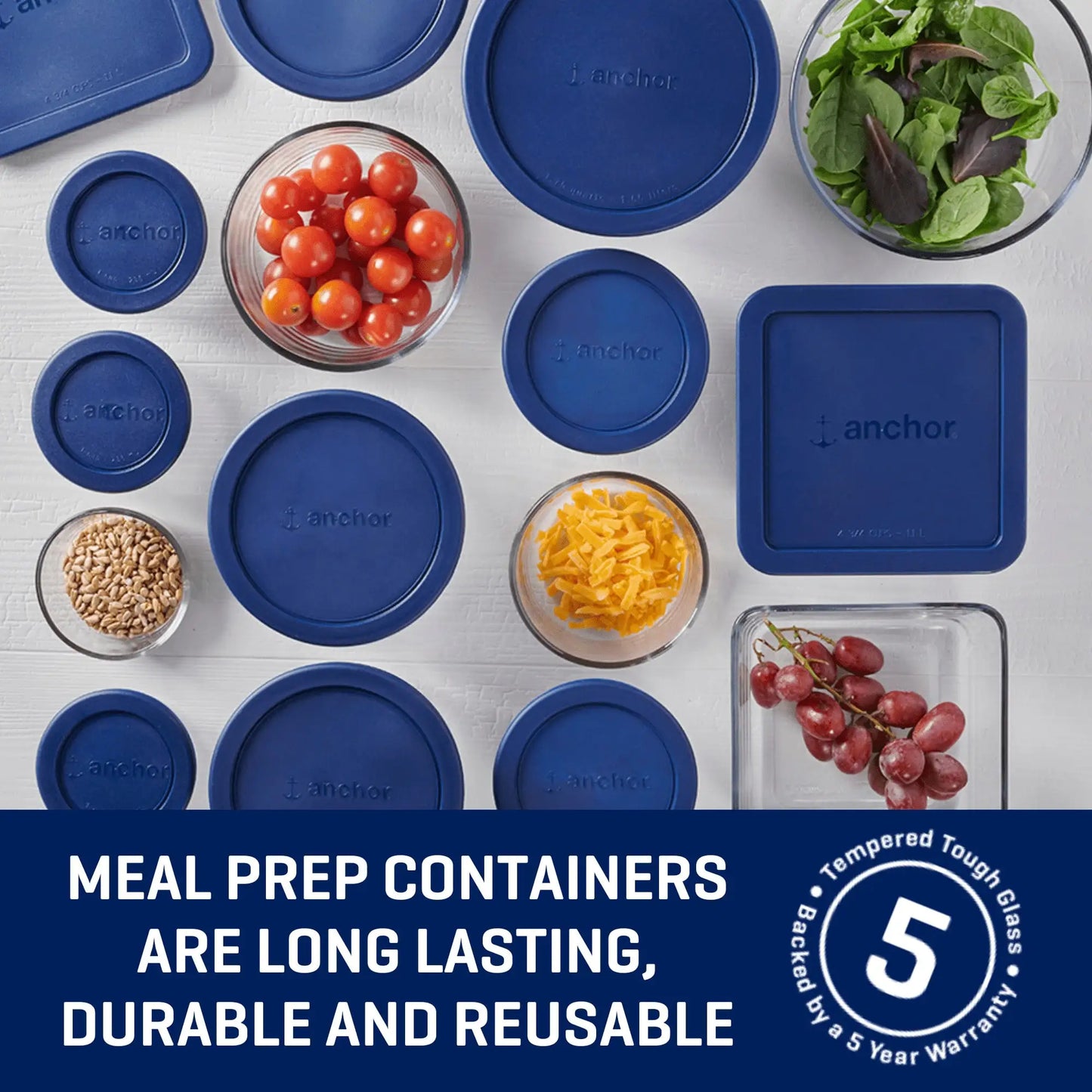 Glass food storage containers with lids, 30 pieces, protect food flavors, are extra durable, dishwasher and microwave safe