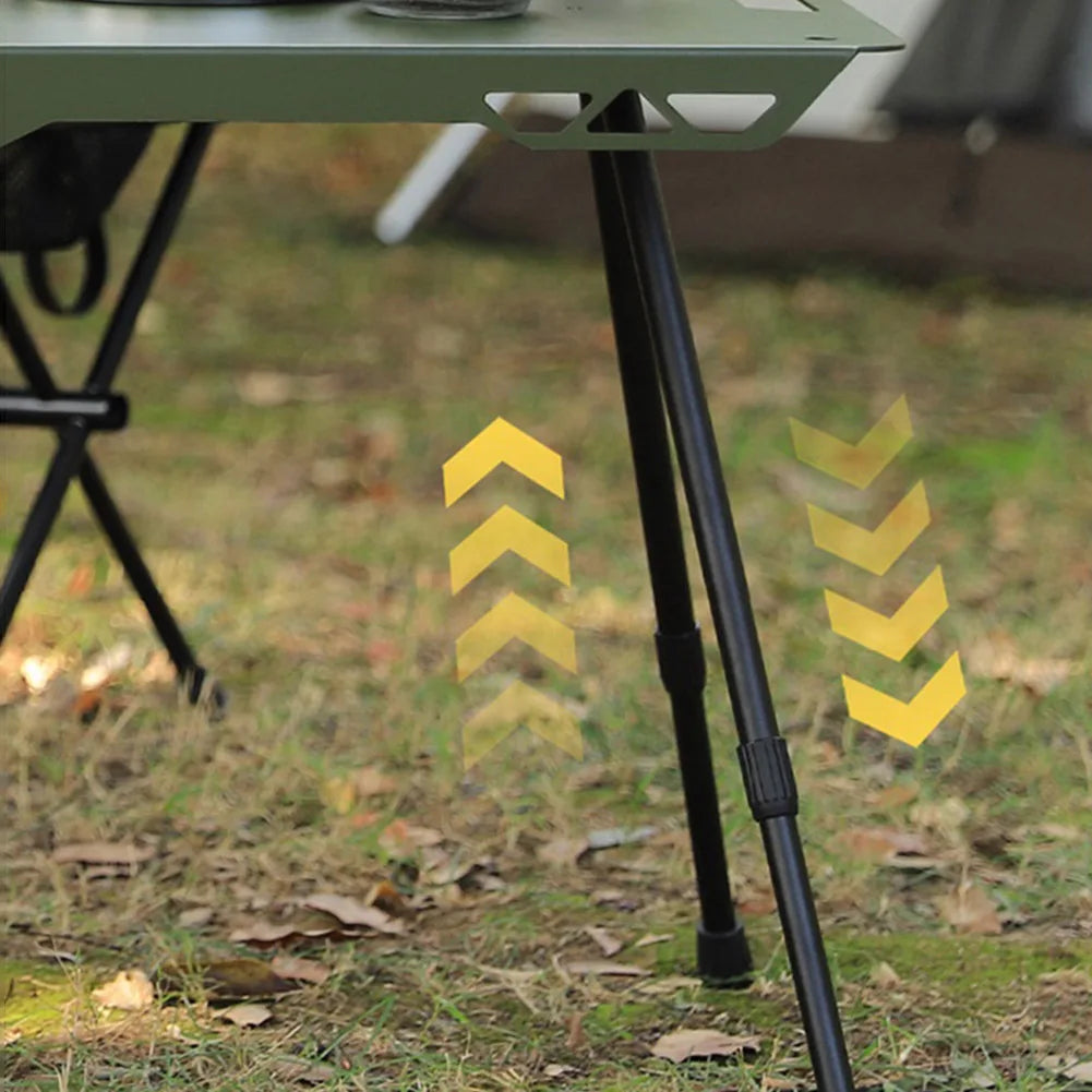Folding Camping Table Legs Metal Foldable Table Legs Adjustable Height Workbench Legs DIY Camping Equipment Outdoor Travel