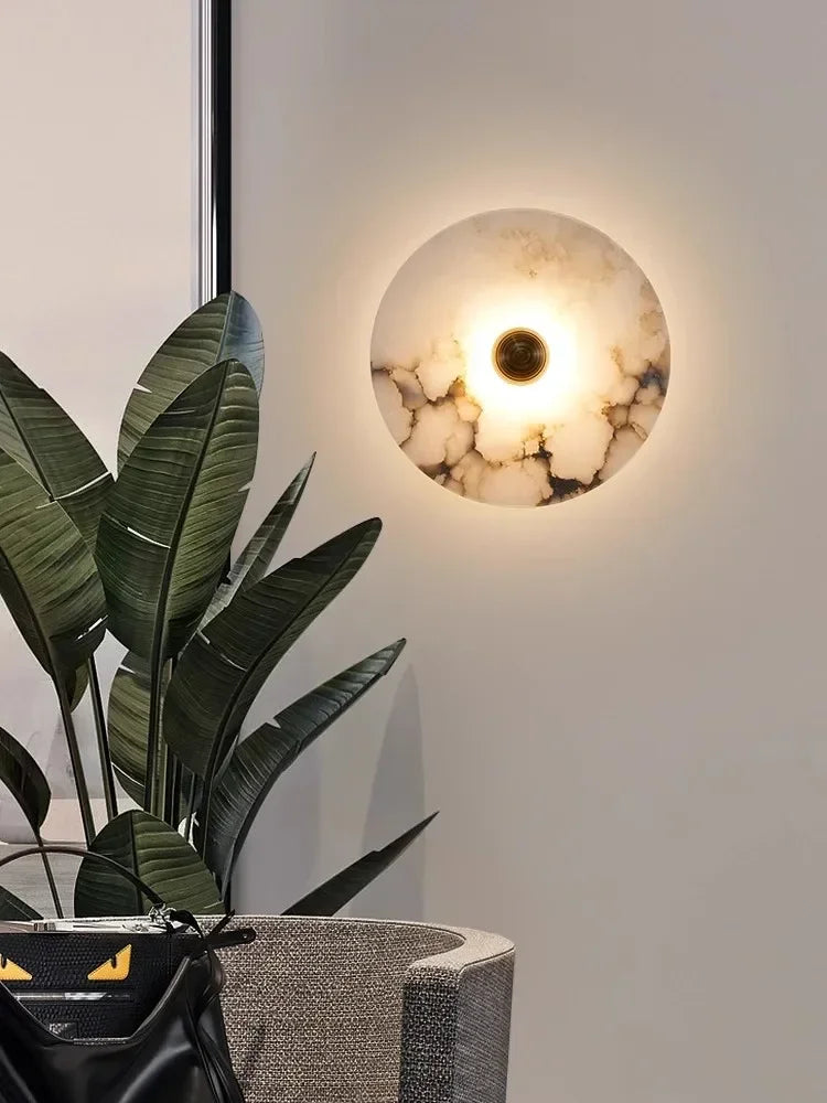 Natural Marble Wall Lamps Applied To Living Room Sofas TV Background Walls Restaurants Corridors Bathroom Bedroom Luxury Decor