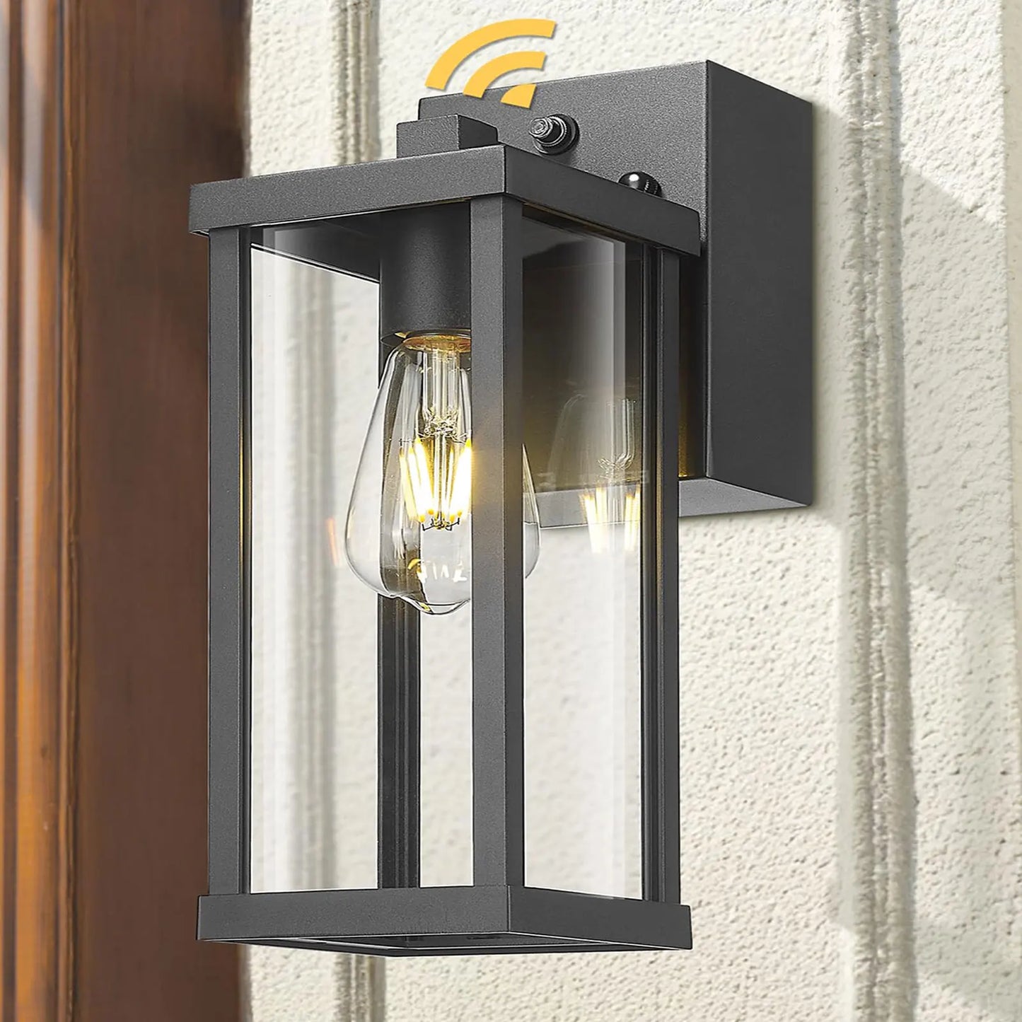 Porch Light With GFCI Outlet Dusk To Dawn Outdoor Light Exterior Lighting Fixtures Wall Mount For House Patio Garage Hallway