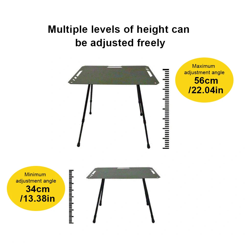 Folding Camping Table Legs Metal Foldable Table Legs Adjustable Height Workbench Legs DIY Camping Equipment Outdoor Travel