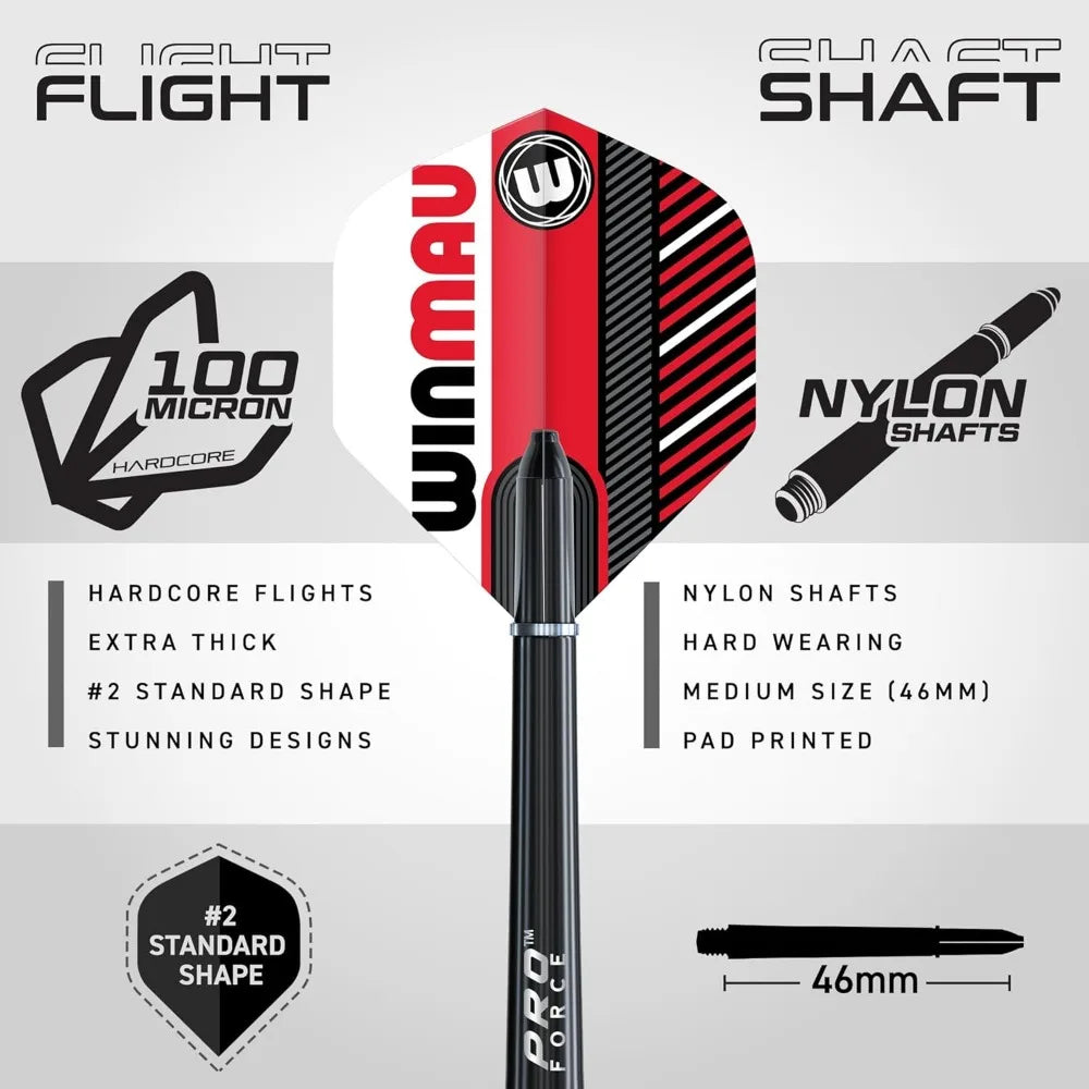 Darts - Masters Pro Premium Bristle Dartboard Set - Includes Dart Board, Darts, Flights, Shafts and Oche Strip - Professional S