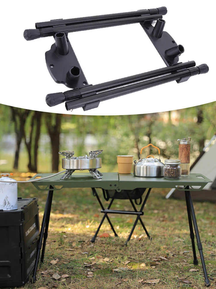 Folding Camping Table Legs Metal Foldable Table Legs Adjustable Height Workbench Legs DIY Camping Equipment Outdoor Travel