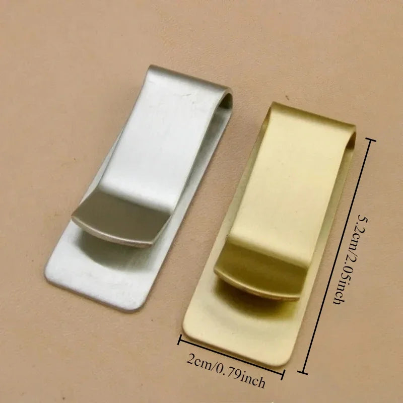 Stainless Steel Slim Pocket Men Design Money Clip Wallet Cash ID Credit Card Business Dollar Holder Metal Bill Clamp