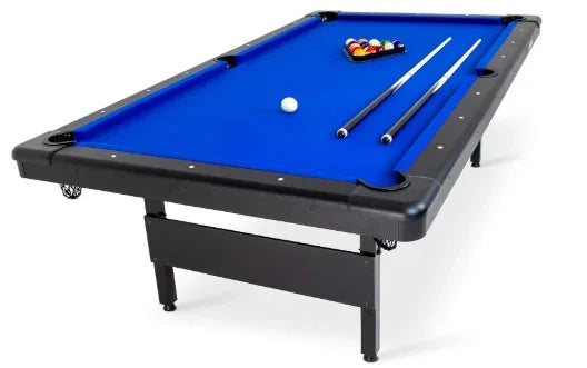 Hot sales8 ft Billiards Table - Portable Pool Table - Includes Full Set of Balls, 2 Cue Sticks, Chalk and Felt Brush